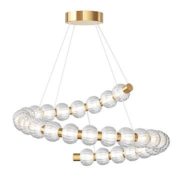 Lampadario Moderno Amulet Metallo Oro Led Integrato 40W Ip20