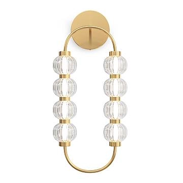 Applique Moderna Amulet Metallo Oro Led Integrato 16W Ip20