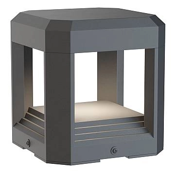 Lampada Da Terra Moderna Per Esterno Alluminio Grigio Luce Led 13W Ip65