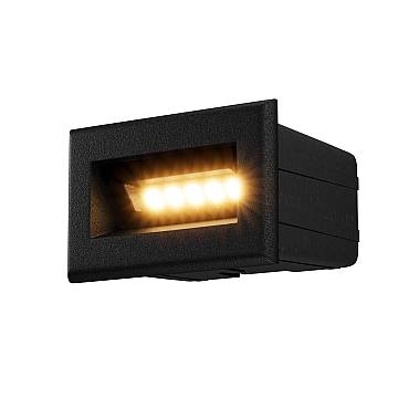 Segnapasso Da Esterno Moderno Bosca Led Integrato 3W Metallo Nero Ip65