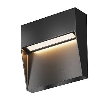 Segnapasso Da Esterno Moderno Mane Led Integrato 3W Alluminio Nero Ip54