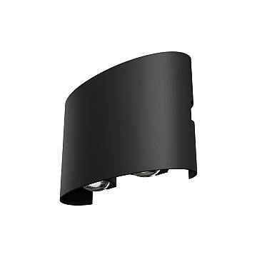 Lampada Da Parete Moderna Da Esterno Metallo Nero Luce Led 4W Ip54