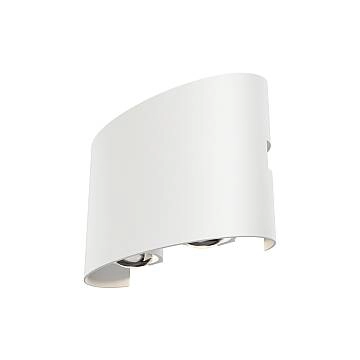 Applique Da Esterno Moderna Strato Led Integrato 4W Metallo Bianco Ip54