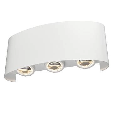 Applique Da Esterno Moderna Strato Led Integrato 6W Metallo Bianco Ip54