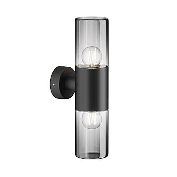 Maytoni Applique moderna Amas 2 luci E27 IP54 grafite alluminio vetro Maytoni Applique moderna Amas 2 luci E27 IP54 grafite alluminio vetro