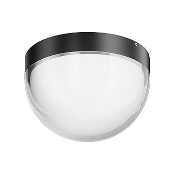 Maytoni lampada a soffitto moderna Mon 1 luce LED integrato IP65 grafite alluminio diffusore plastica