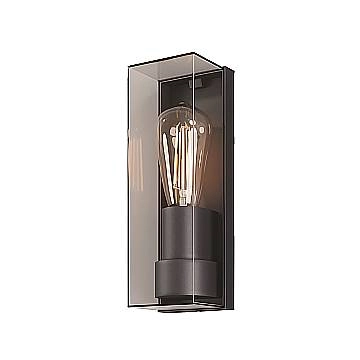 Maytoni Applique moderna Conf 1 luce E27 IP65 nero alluminio diffusore plastica