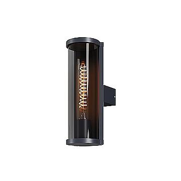 Maytoni applique moderna Conf 1 luce E27 IP65 nero alluminio diffusore plastica