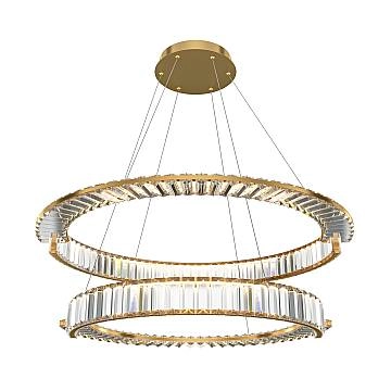Maytoni Lampadario moderno Krone 1 luce LED integrato oro metallo cristallo Maytoni Lampadario moderno Krone 1 luce LED integrato oro metallo cristallo