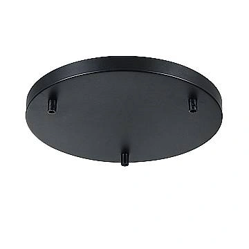 Rosone Moderno Universal Base Metallo Nero A Cerchio