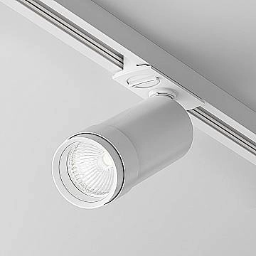 Maytoni Lampada da binario moderna UNITY Focus Zoom 1 luce LED integrato bianco alluminio