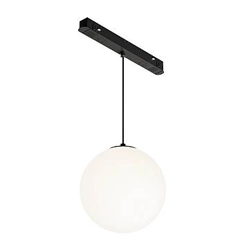 Maytoni Lampada da binario a sospensione Exility Luna 1 luce LED integrato nero vetro
