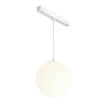 Maytoni Lampada da binario a sospensione Exility Luna 1 luce LED integrato bianco vetro