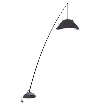 Maytoni lampada da terra moderna Campanula 1 luce E27 nero metallo tessuto