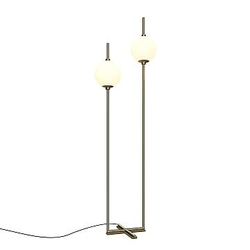 Maytoni Lampada da terra moderna The Sixth Sense 2 luci LED integrato ottone metallo vetro Maytoni Lampada da terra moderna The Sixth Sense 2 luci LED integrato ottone metallo vetro