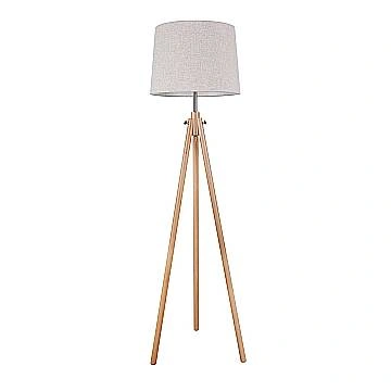 Piantana Contemporanea Calvmetallo Marrone 1 Luce Diffusore In Tessuto