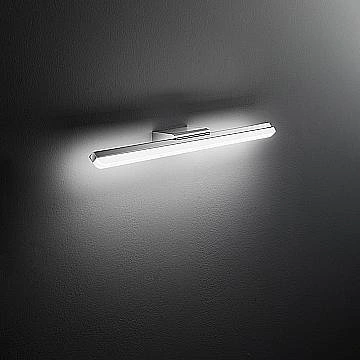 Applique Contemporanea Bold Metallo Cromo Acrilico Led 20W 3000K