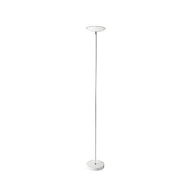 Piantana Moderna Febe Metallo Bianco Vetro Led 18W 3000K