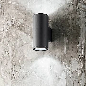 Applique Esterno Moderna Quarondo Alluminio Antracite 2 Gu10 Ip65 Applique Esterno Moderna Quarondo Alluminio Antracite 2 Gu10 Ip65