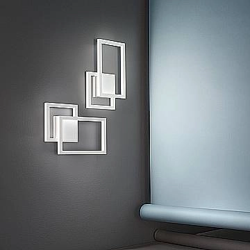 Applique Moderna Cross Alluminio Bianco Opaco Led 20W Dimmerabile Ip20 Applique Moderna Cross Alluminio Bianco Opaco Led 20W Dimmerabile Ip20