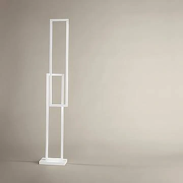 Piantana Moderna Cross Metallo Bianco Acrilico Led 64W 3000K