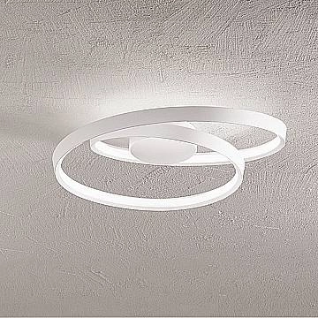 Plafoniera Moderna Ritmo Metallo Bianco Led 55W Dimmerabile Ip20