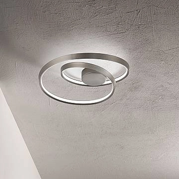 Plafoniera Moderna Ritmo Metallo Grigio Led 55W Dimmerabile Ip20