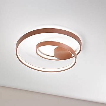 Plafoniera Moderna Ritmo Metallo Cannella Led 55W Dimmerabile Ip20