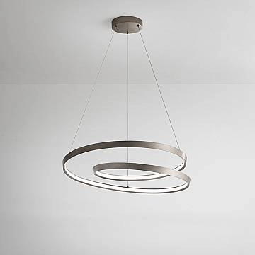 Sospensione Moderna Ritmo Metallo Grigio Led 70W Dimmerabile Ip20