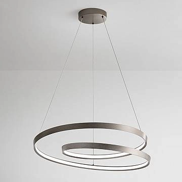 Sospensione Moderna Ritmo Metallo Grigio Led 55W Dimmerabile Ip20