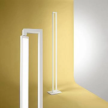 Piantana Moderna Sway Metallo Bianco Acrilico Led 27W 3000K