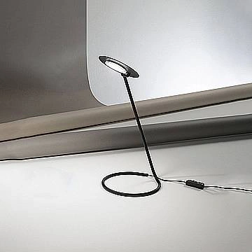 Lampada Da Scrivania Industrial-Minimal Miniarc Metallo Nero Led 5W 3000K