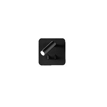 Applique Contemporanea Plug Metallo Nero Acrilico Led 6W 3000K