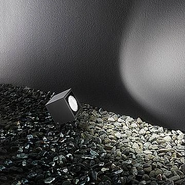 Lampade Terra Esterno Contemporaneo Capsule Metallo Grigio Led 20W 3000K
