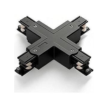 Connettore Per Binario "X" Acrilico Nero Connettore Per Binario "X" Acrilico Nero