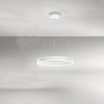 Sospensione Moderna Kirko Metallo Bianco Led 48W 3000K