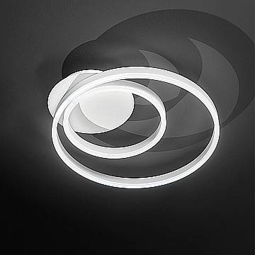 Plafoniera Moderna Kirko Metallo Bianco Acrilico Led 42W Cct 3000/4000/6000K