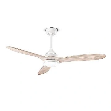 Ventilatore Moderno Triade Metallo Bianco Legno Noce Led 18W Cct