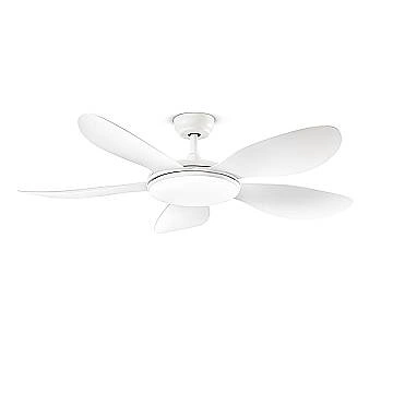 Ventilatore Moderno Smarti Metallo Bianco Acrilico Led 36W Cct
