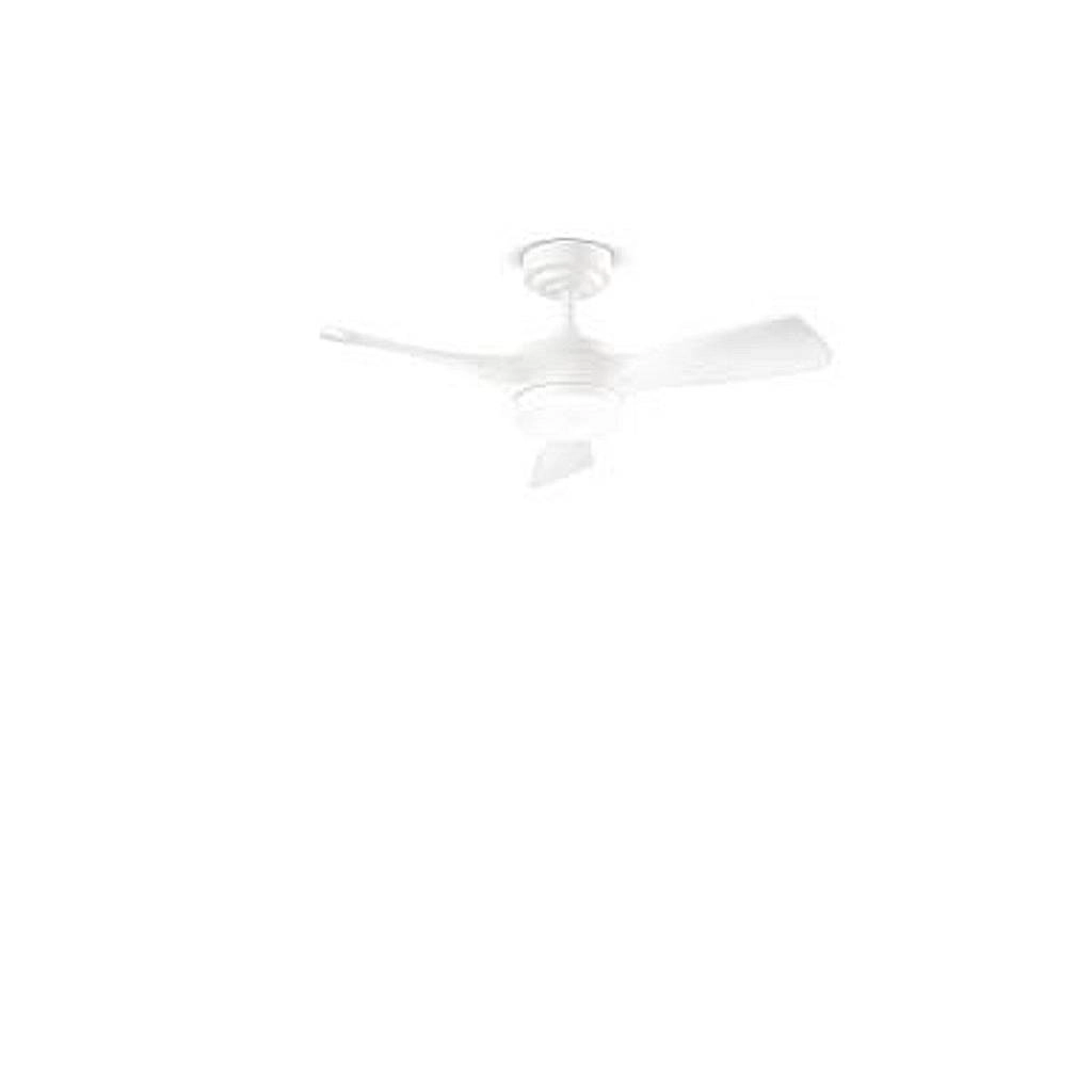 Ventilatore Nordico Sirio Metallo Bianco Lucido Legno Led 18W Cct