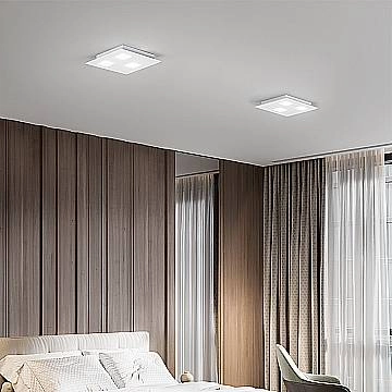 Plafoniera Moderna Pixel Metallo Bianco Acrilico 3 Luci Gx53