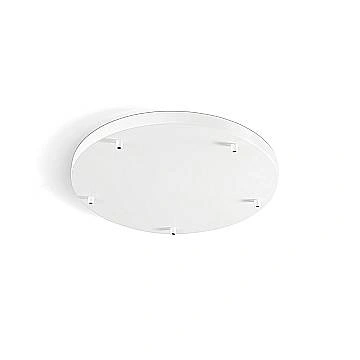 Rosone Multicavo 5 Fori In Metallo Bianco Opaco D45Cm