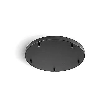 Rosone Multicavo 5 Fori In Metallo Nero Opaco D45Cm