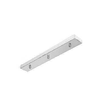 Rosone Multicavo 3 Fori In Metallo Cromo Spazzolato L60Cm