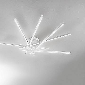 Plafoniera Moderna Syncro Metallo Bianco Acrilico Led 70W Cct 3000/4000/6000K