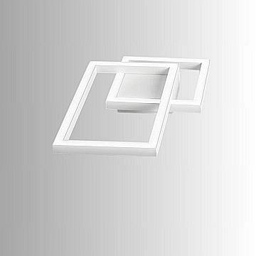 Plafoniera Moderna Cross Alluminio Bianco Opaco Led 20W Dimmerabile Ip20 Plafoniera Moderna Cross Alluminio Bianco Opaco Led 20W Dimmerabile Ip20