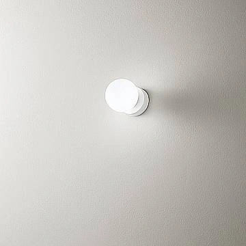Applique Contemporanea Maga Metallo Bianco Vetro 1 Luce G9
