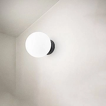 Applique Contemporanea Maga Metallo Nero Vetro 1 Luce G9