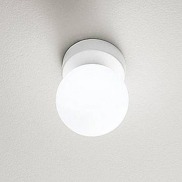 Applique Contemporanea Maga Metallo Bianco Vetro 1 Luce E14