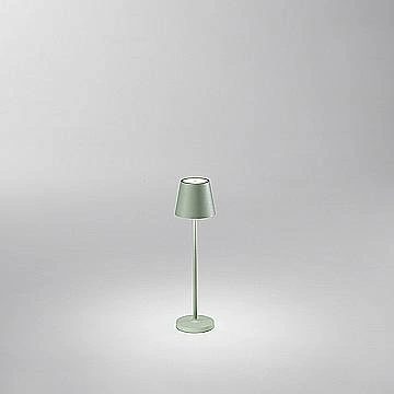 Lampada Tavolo Esterno Moderna Mini Diva Alluminio Verde Led 1,5W 3000K